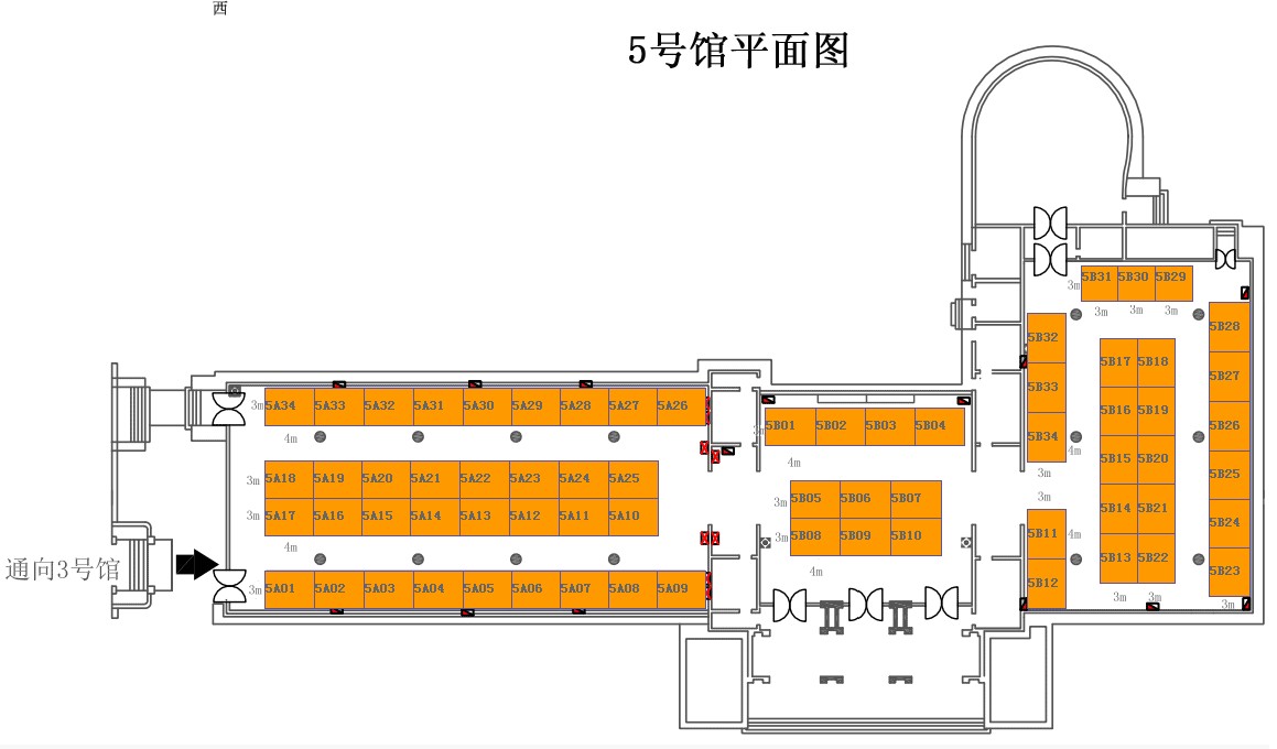 第十四届中国国际煤炭采矿技术交流及设备展览会的平面图
