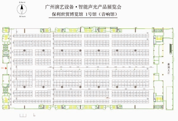 2012年第二届广州演艺设备、智能声光产品技术展览会的平面图
