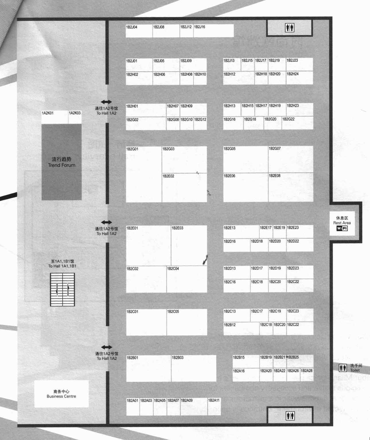 2012中国国际纺织面料及辅料（春夏）博览会的平面图