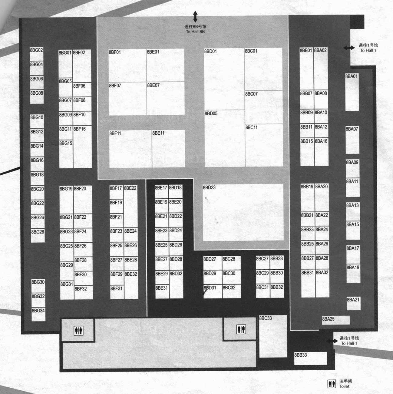 2012中国国际纺织面料及辅料（春夏）博览会的平面图