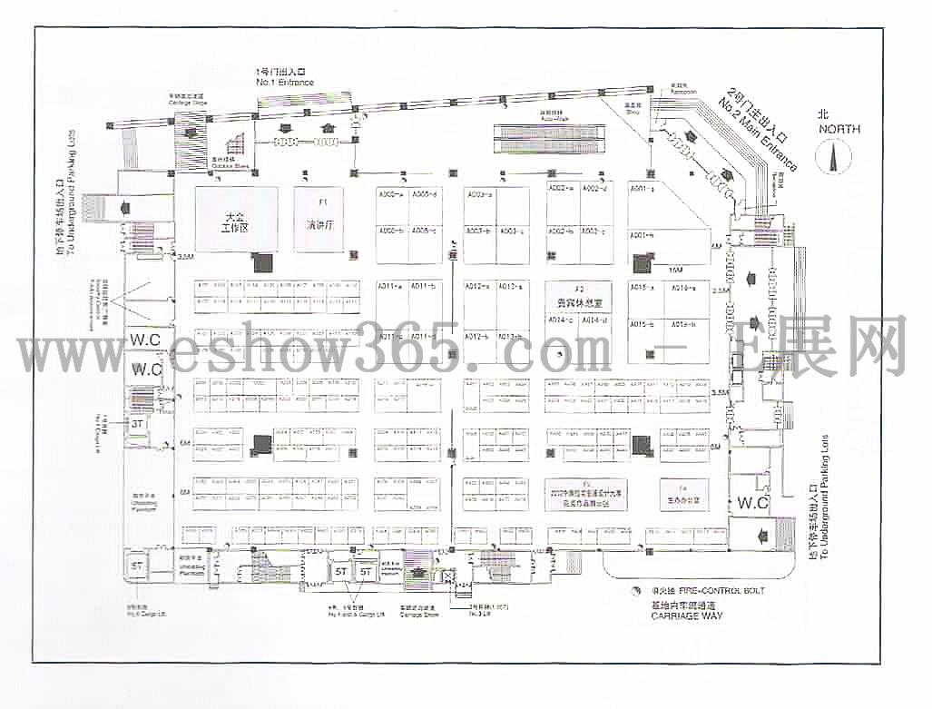 2012首届中国（上海）国际包装制品与材料展览会的平面图