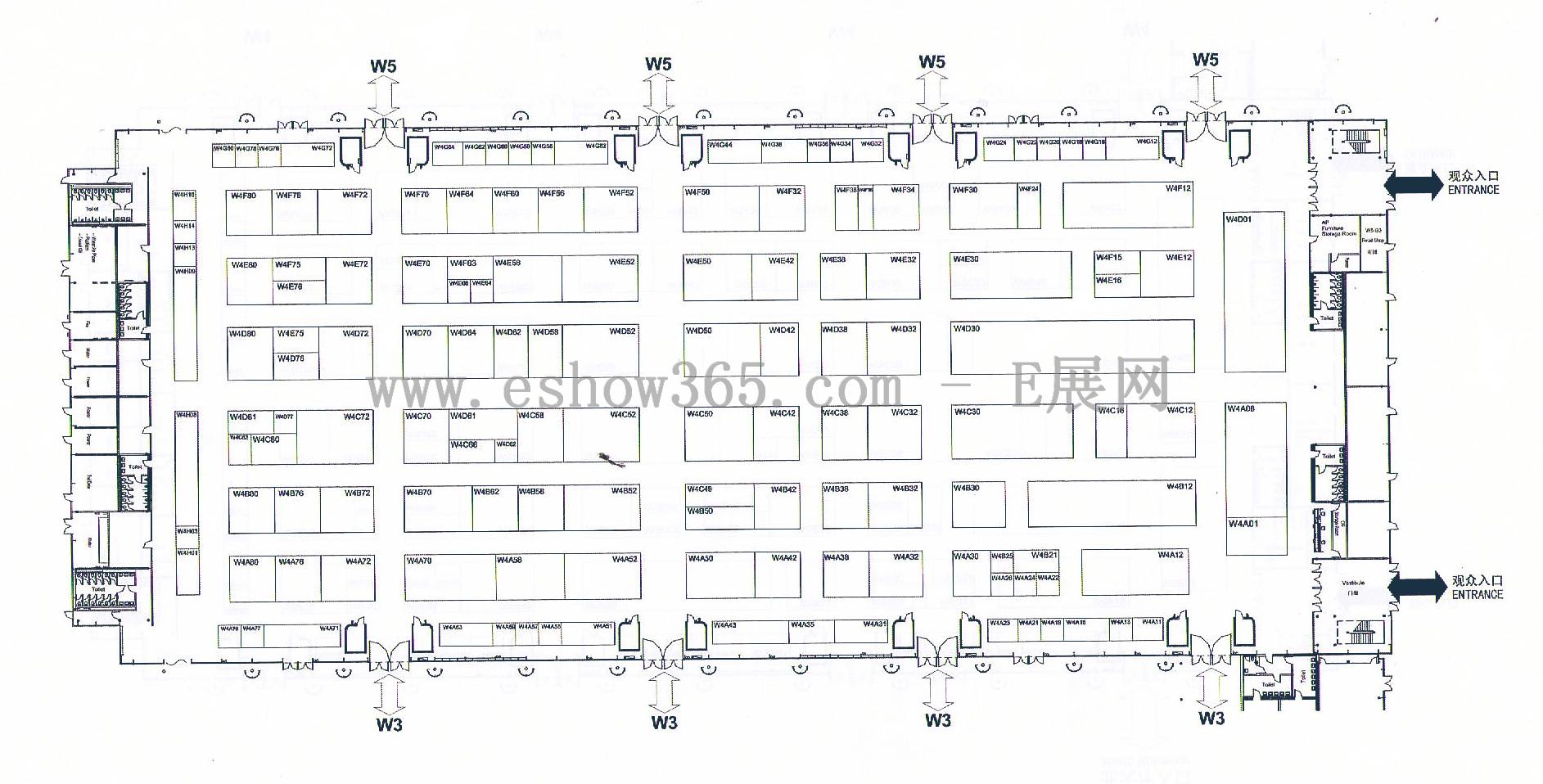 2012上海国际专业灯光音响展览会的平面图