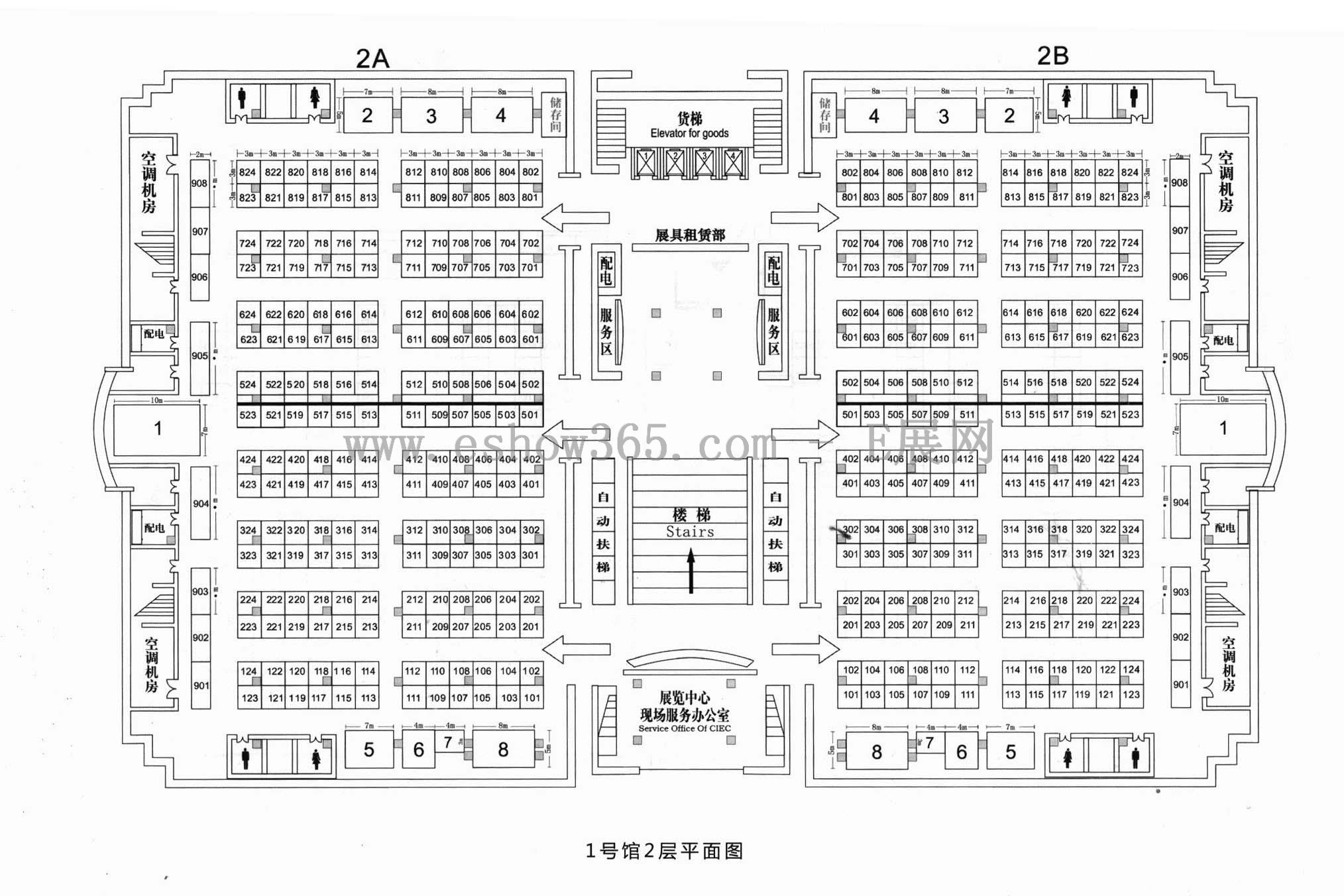 2012中国国际珠宝展的平面图