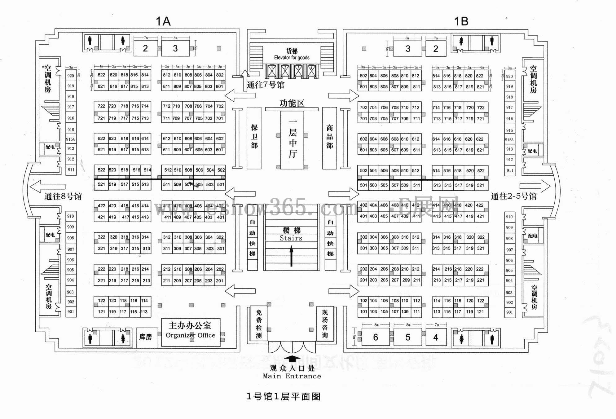 2012中国国际珠宝展（中宝协珠宝展）的平面图