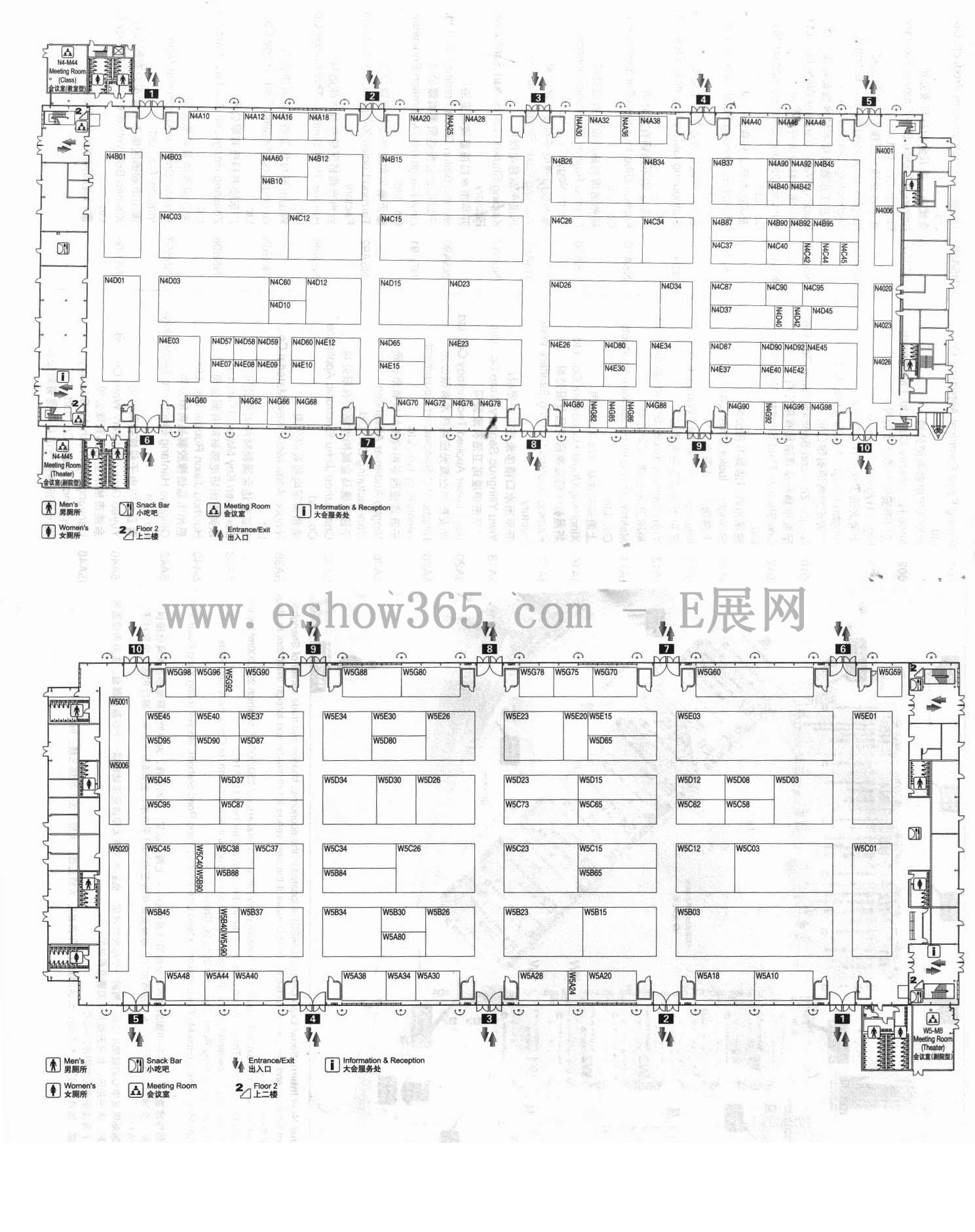 2013第18届中国国际厨房、卫浴设施展览会（Kitchen & Bath）的平面图