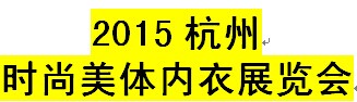 展会标题图片：2015杭州时尚美体内衣展览会